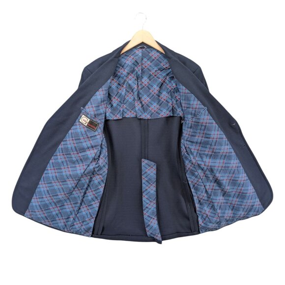 Classic Navy Worsted Wool Blazer 42R - Picture 3 of 13